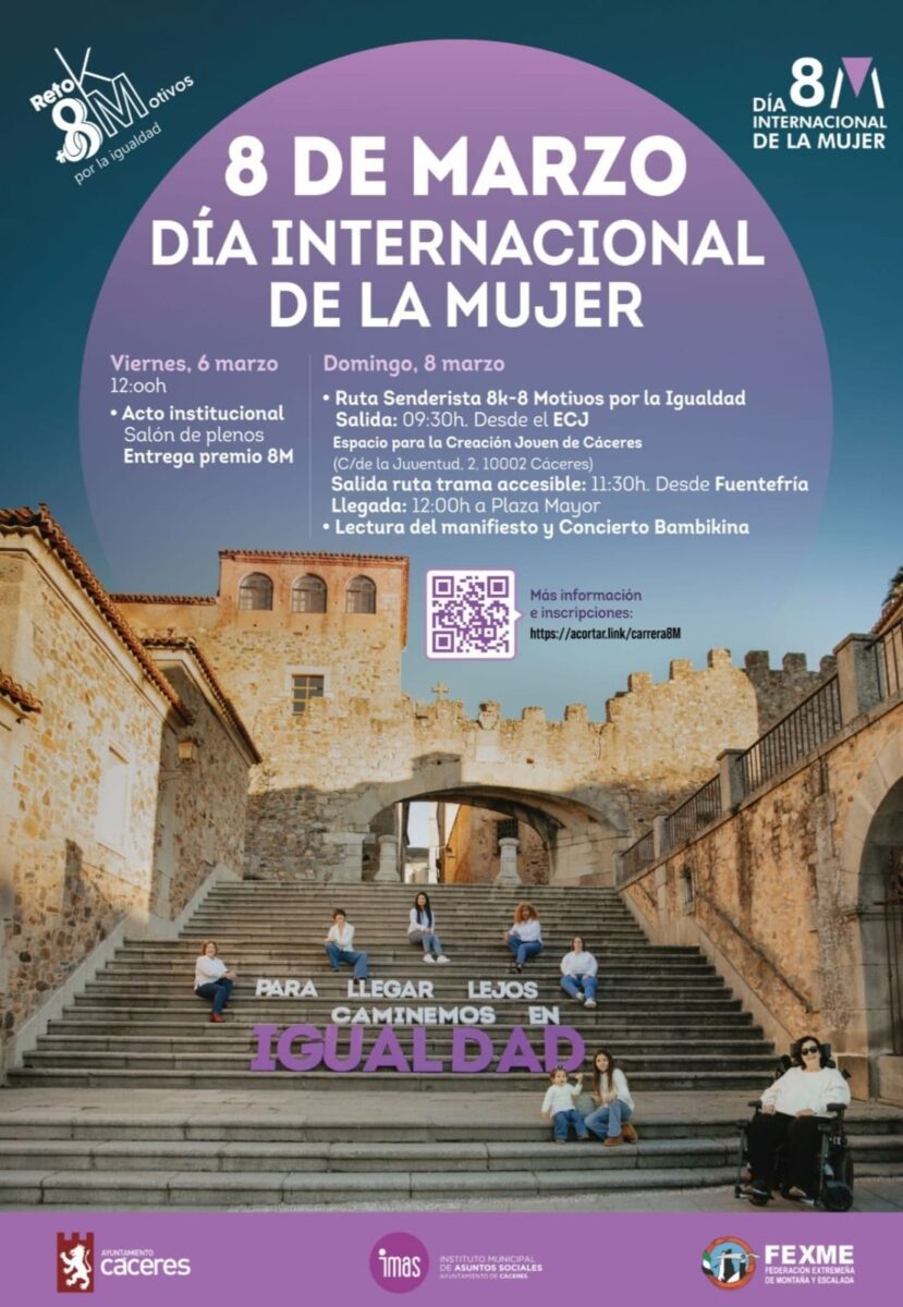 Cáceres celebra el 8M con una ruta senderista de ocho kilómetros por la Sierra de la Mosca