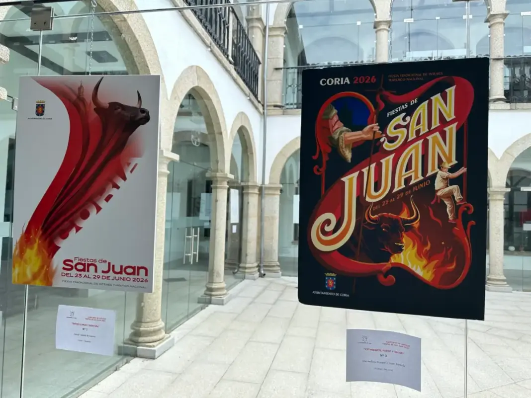 Coria expone los 14 carteles del Concurso de las Fiestas de San Juan 2026 hasta el 15 de mayo