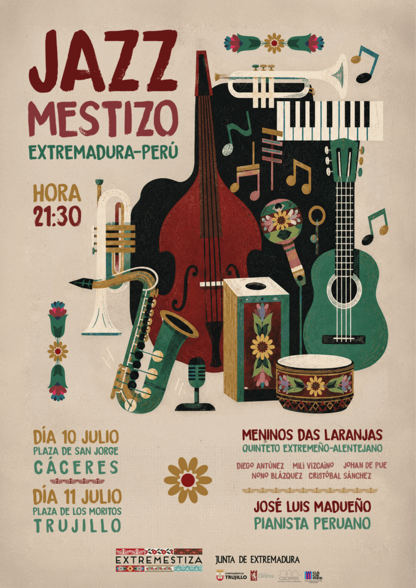 El Ayuntamiento de Cáceres y Extremestiza ofrecen mañana un concierto de jazz mestizo en la Plaza de San Jorge