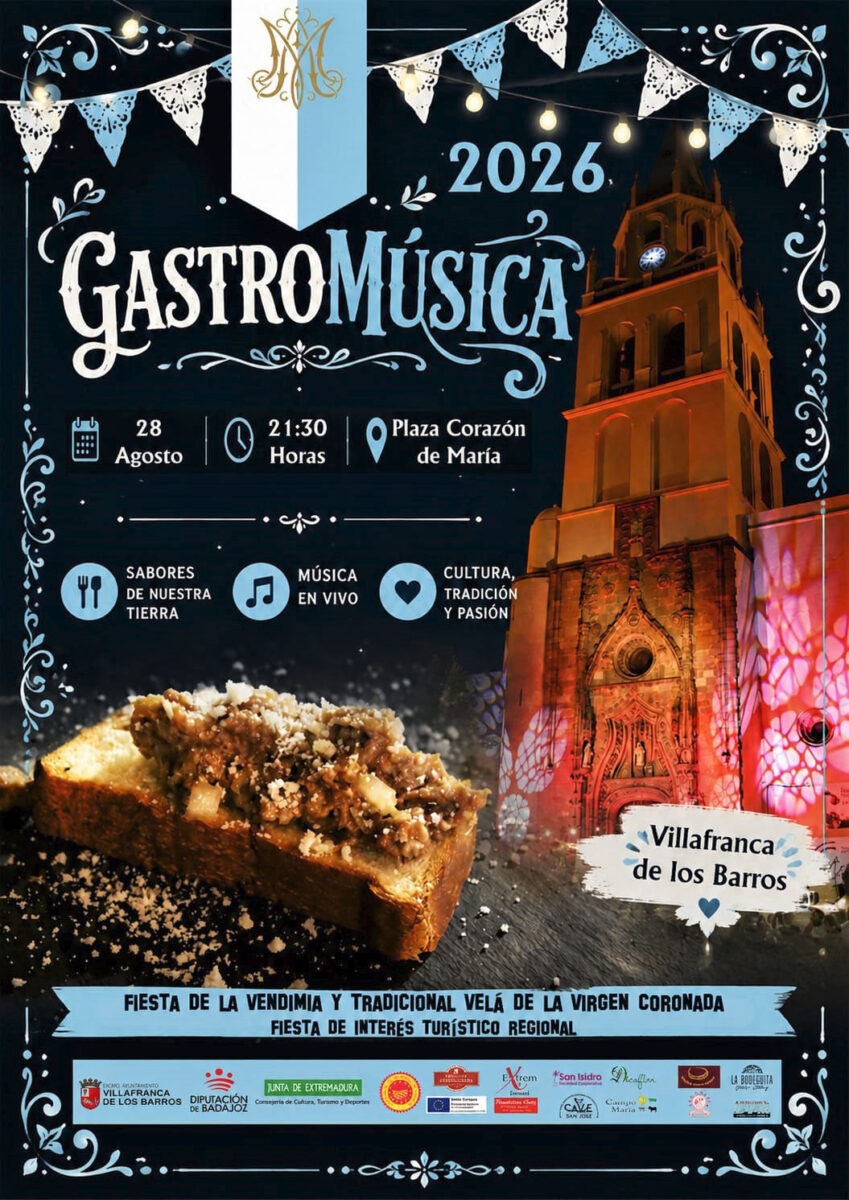 Gastromúsica reúne a 320 comensales el 28 de agosto en Villafranca de los Barros